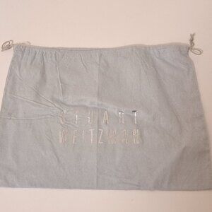 Stuart Weitzman Grey Shoe Dust Bag with Cord Tie Closure